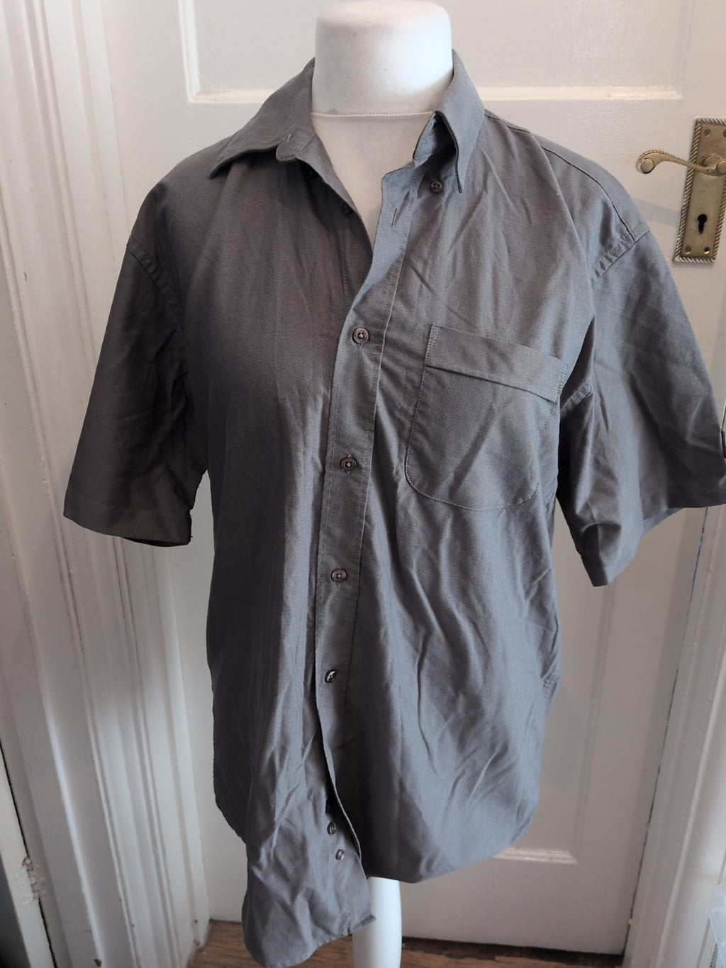 Henbury Medium Grey Short Sleeve Shirt