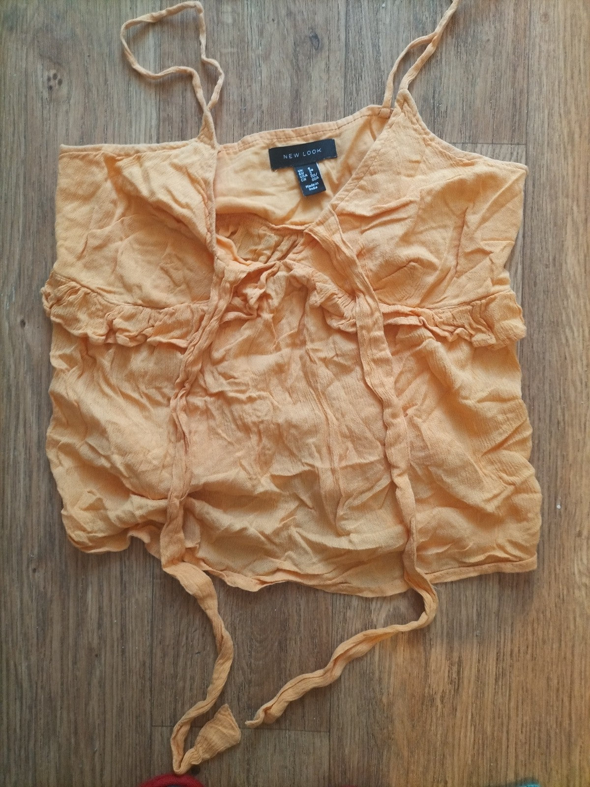 Ladies New Look Size 6 Orange Sleeveless Top