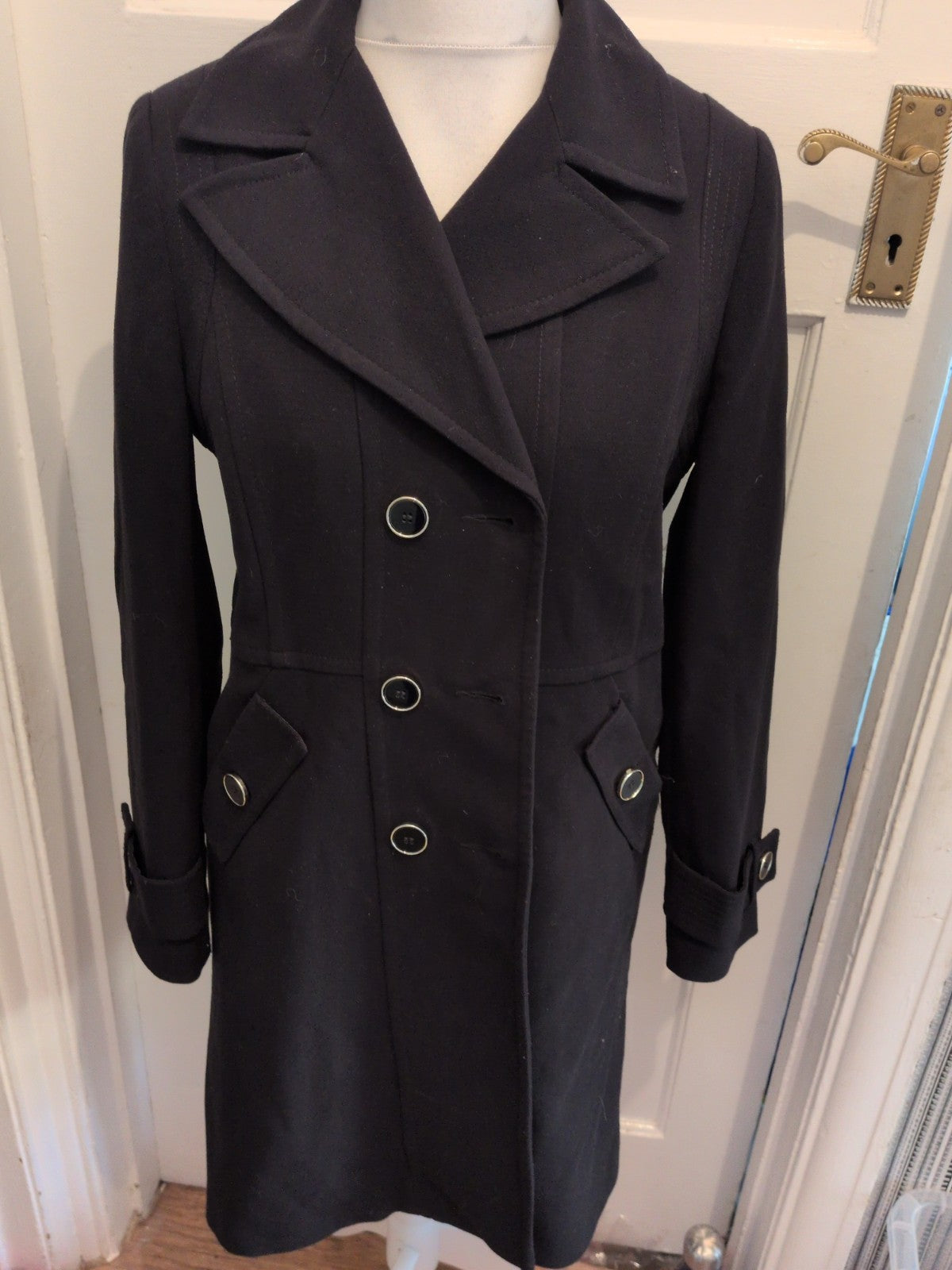Wallis 12 Black Long Length Lined Jacket