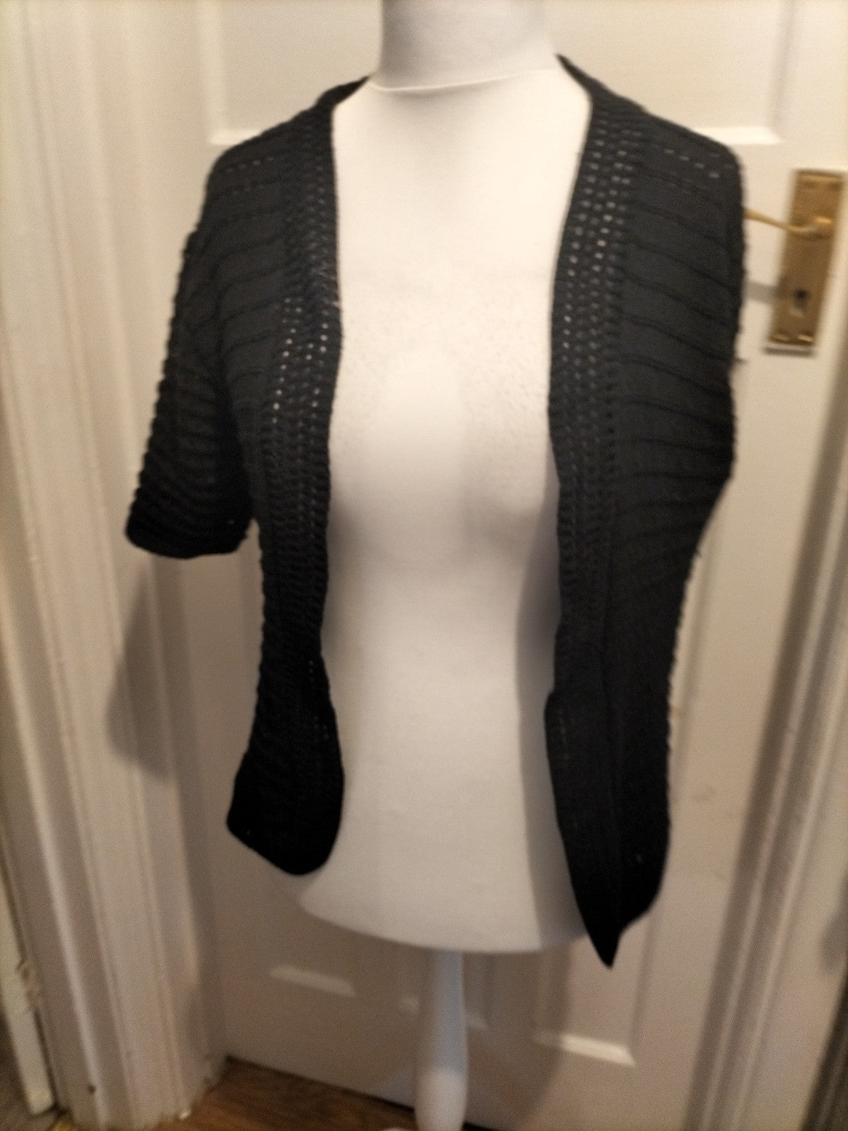 Ladies Smile Wish Size Xl Black Cardigan