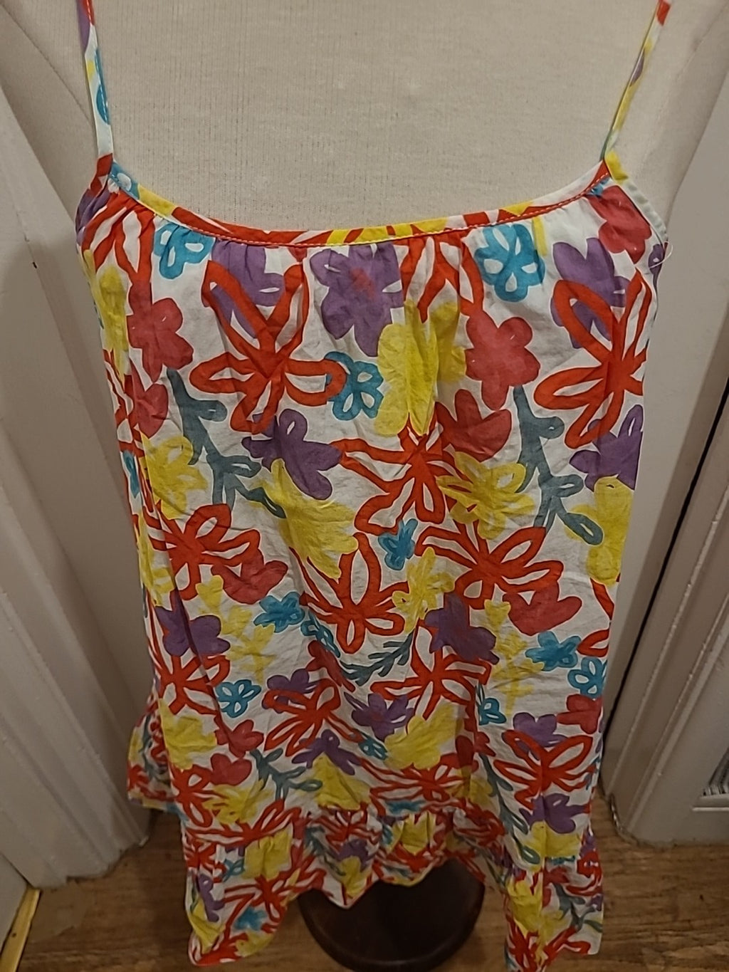 Ladies Primark Size 8 Bright Coloured Sleeveless Dress