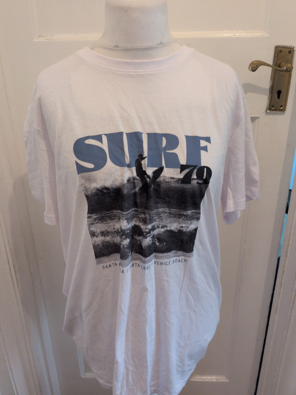 Brand New Pep&Co 2XL White Printed Surf Short Sleeve T-shirt