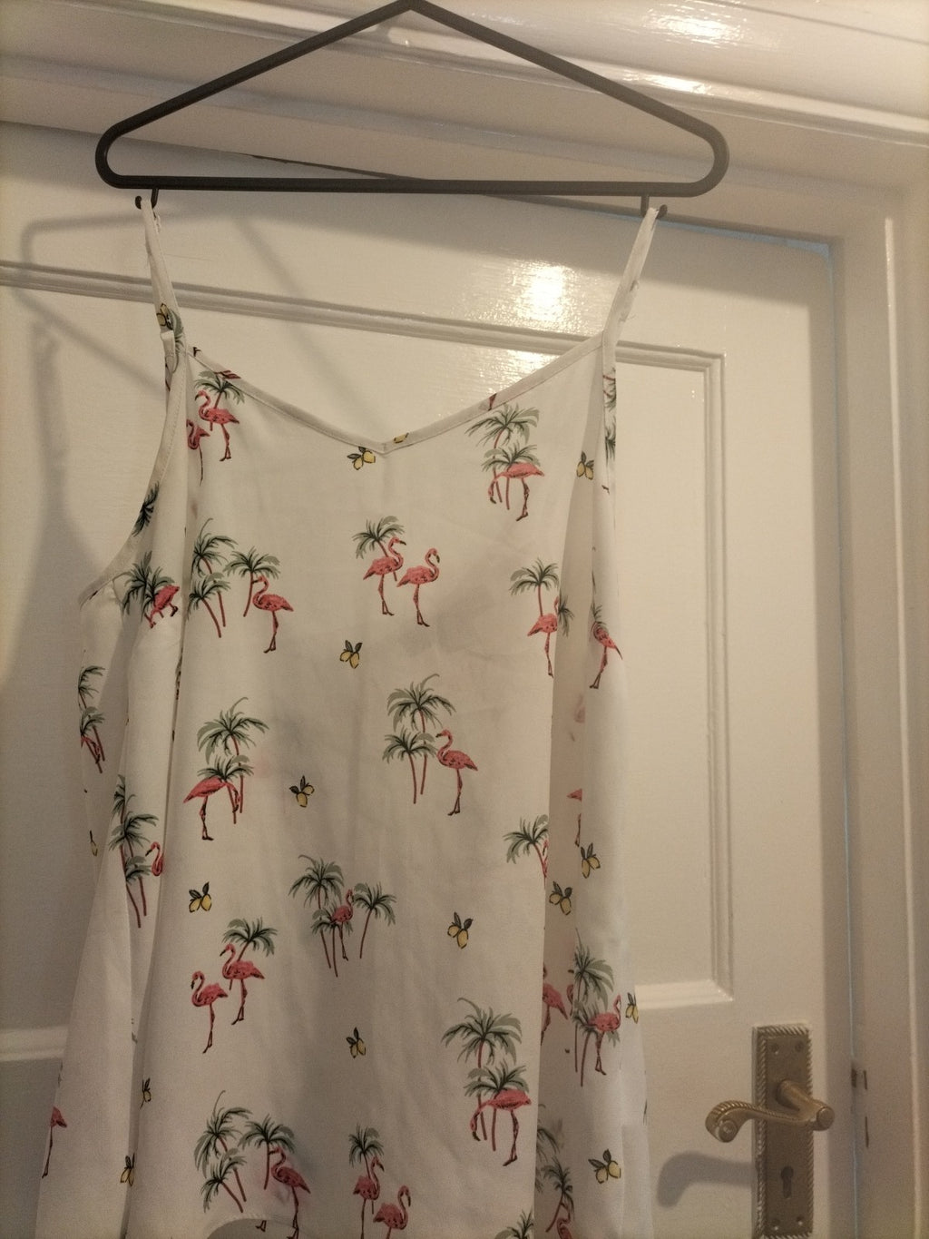 Ladies Primark Size 8 White Floral Sleeveless Cami