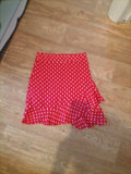 Ladies Primark Size 4 Red White Polkadot Short Skirt