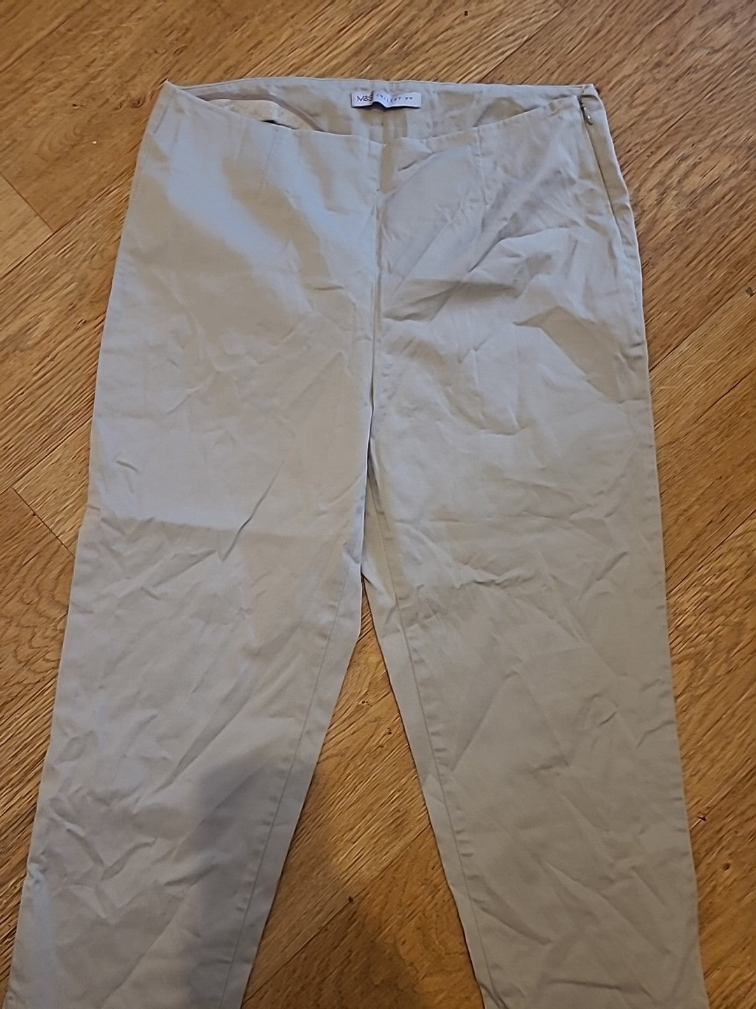 Ladies M&S Collection Size 12S Stone Colour Trousers