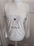 Medium White Koala T-shirt Pyjama