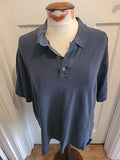 Mens Blue Harbour Size Large Greyish Blue Short Sleeved Polo Shirt