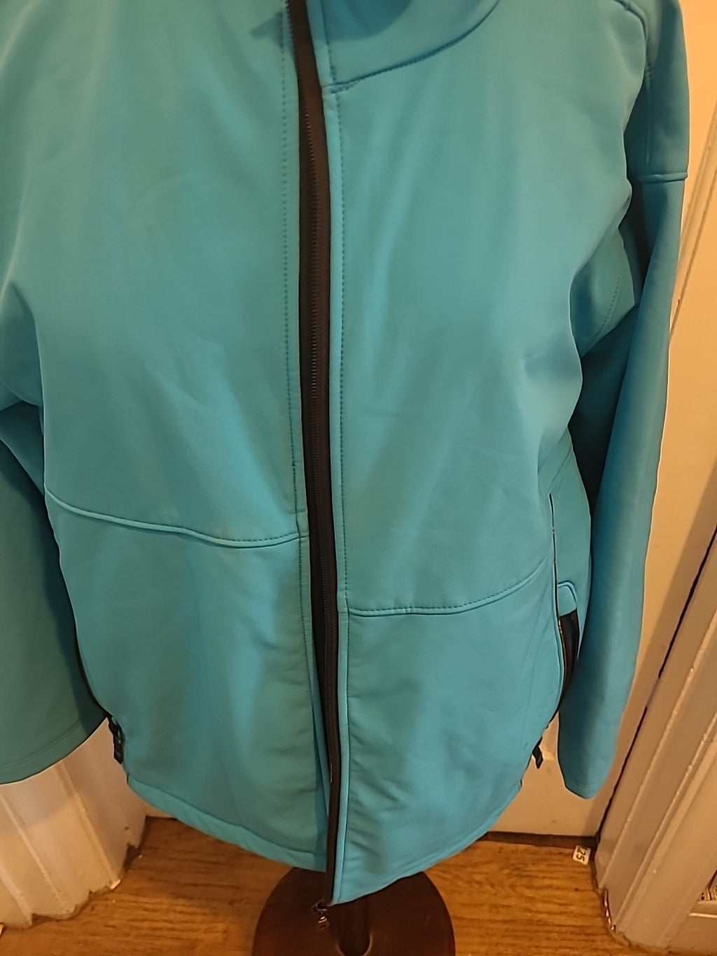 Ladies Clique Size Large Sea Blue Zip Through Jacket