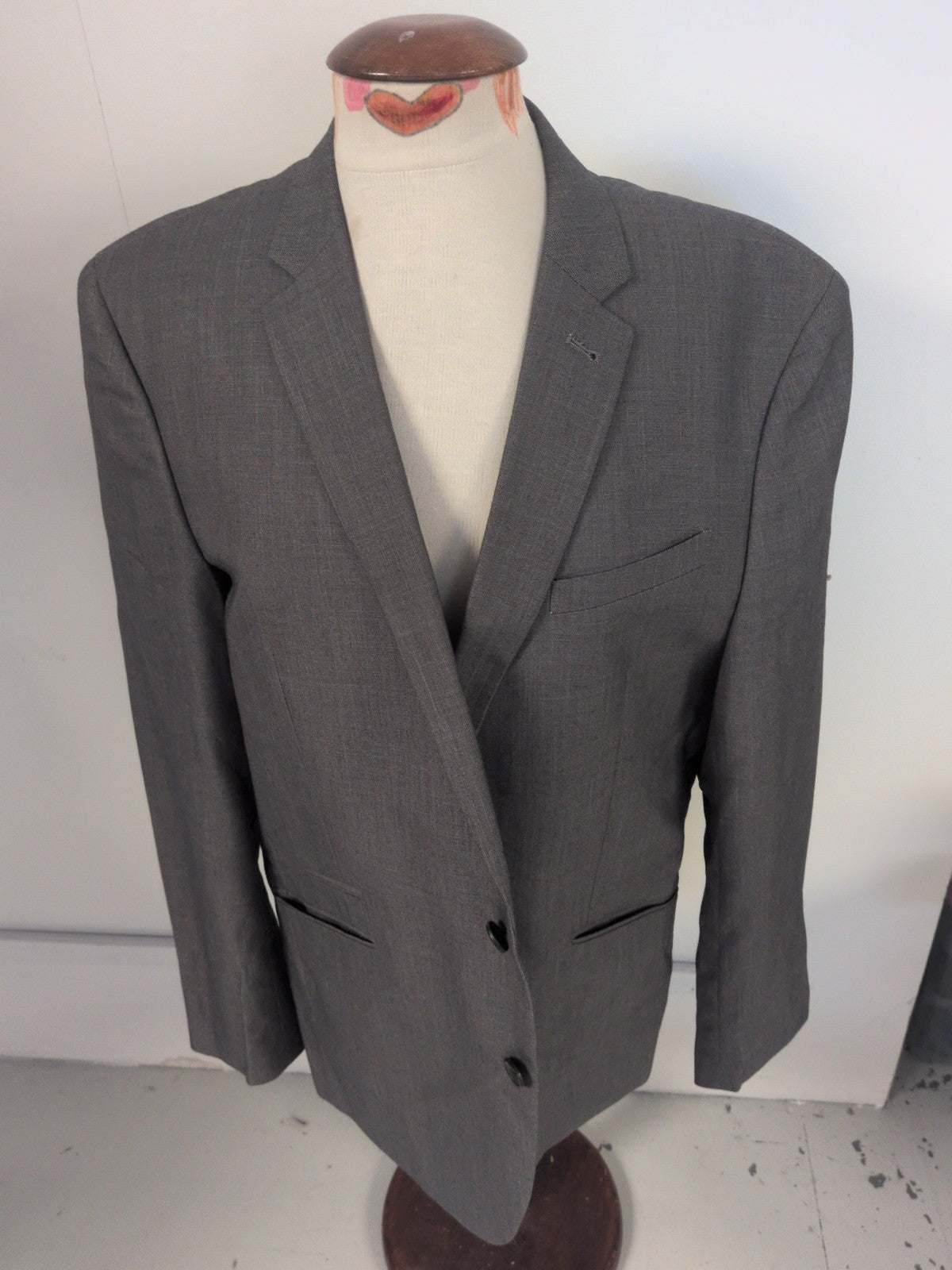 Cedarwood State 44L Slim Fit Grey Suit Jacket