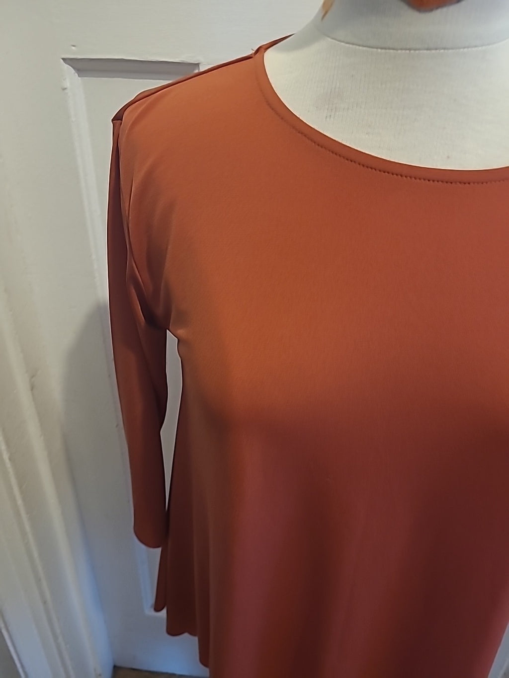 Ladies Great Plains Size 8 Orange Long Sleeved Blouse