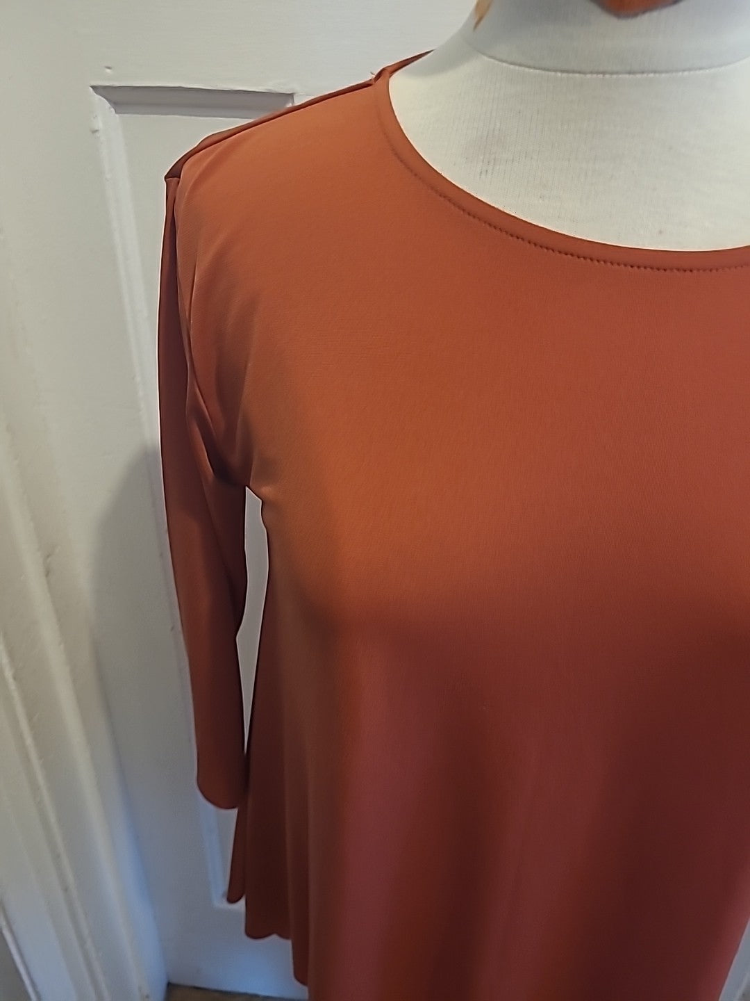 Ladies Great Plains Size 8 Orange Long Sleeved Blouse