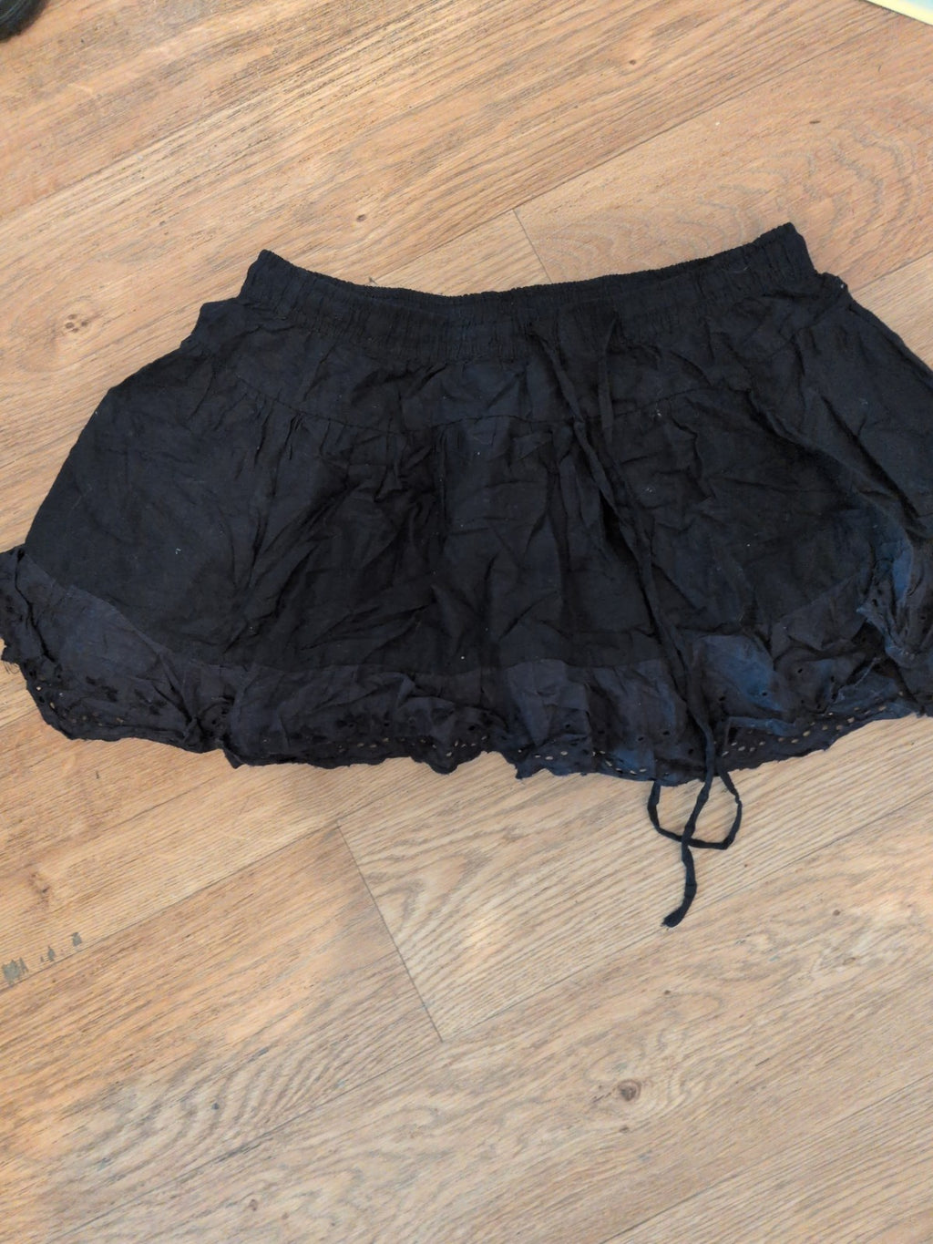 Primark Beach 8-10 Black Elasticated Skirt