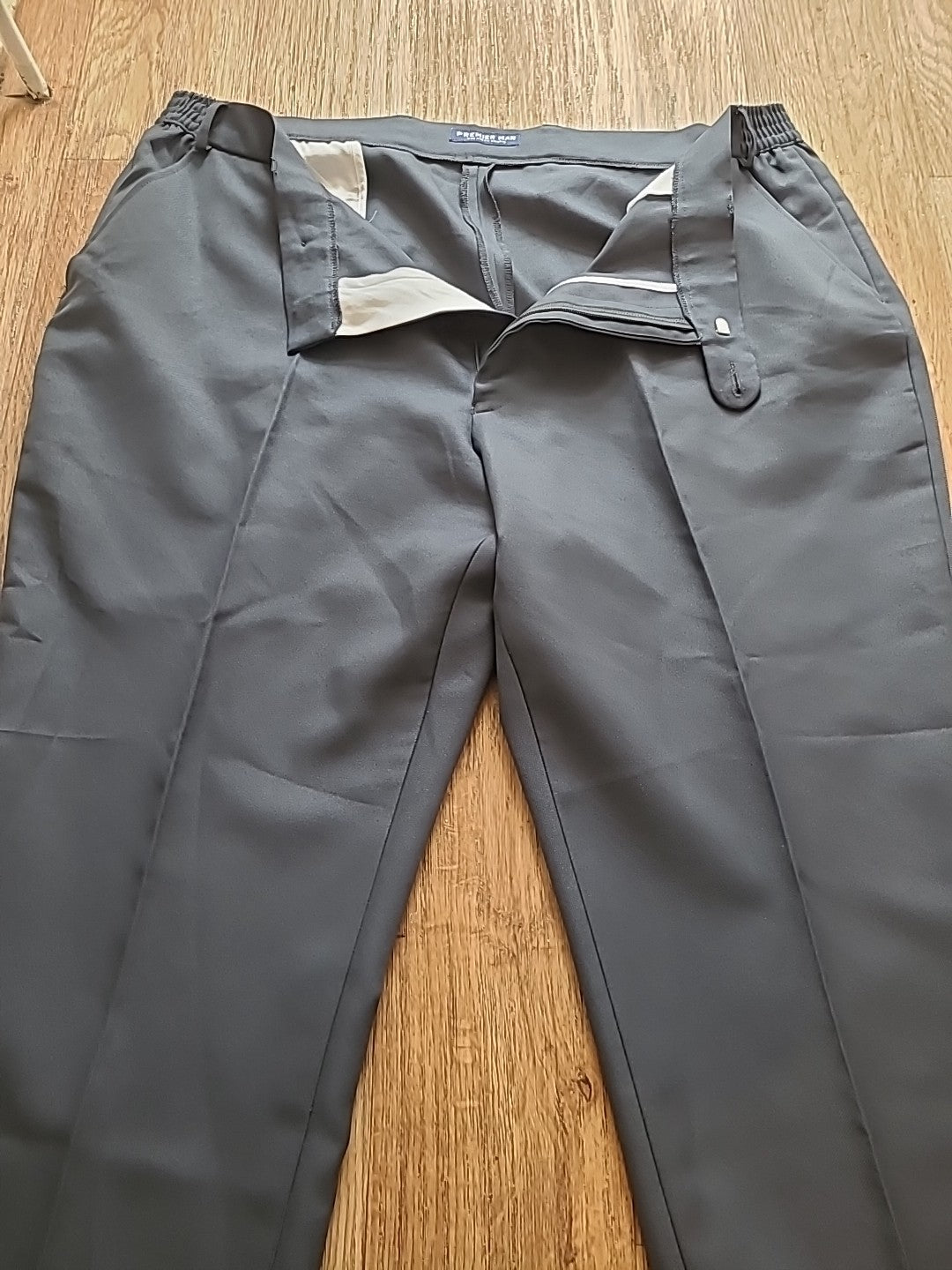 Mens Premier Man Size 44XXS Grey Elasticated Trousers