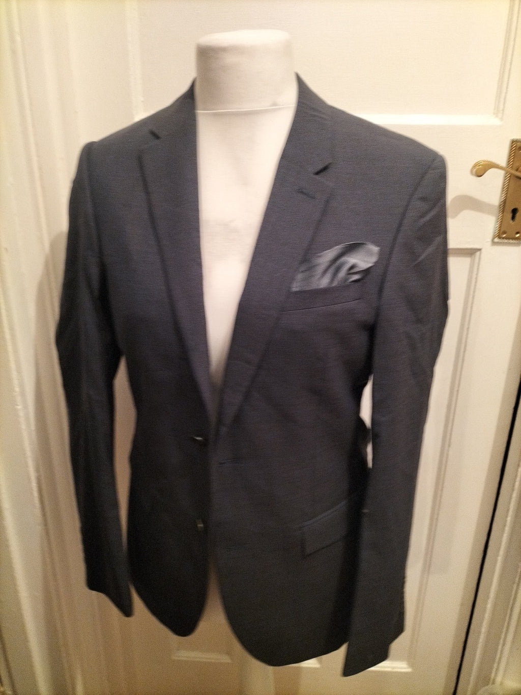 Mens Autograph Size 36M Tailored Fit Wool Suit Jacket Navy