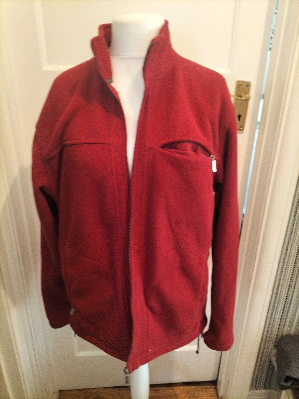 Mens Cedarwood State Size XL Purple Ribbed Full Zip Jumper