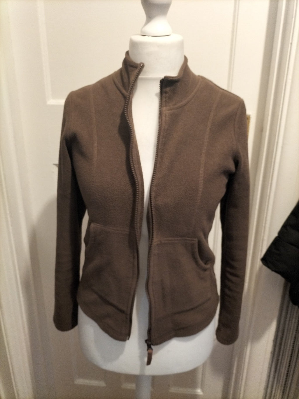 Ladies Tu Size 10 Brown Zipped Jumper
