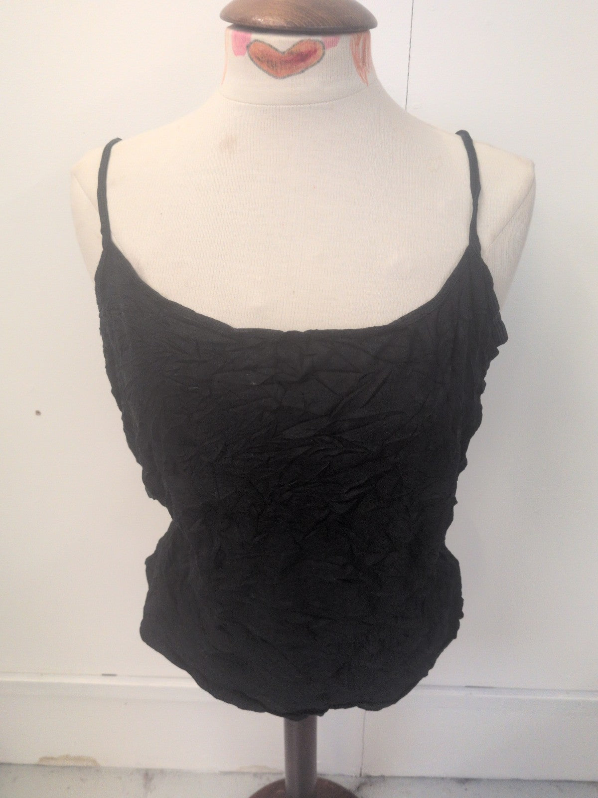 Ladies George Size 20 Black Cami T-shirt Sleeveless