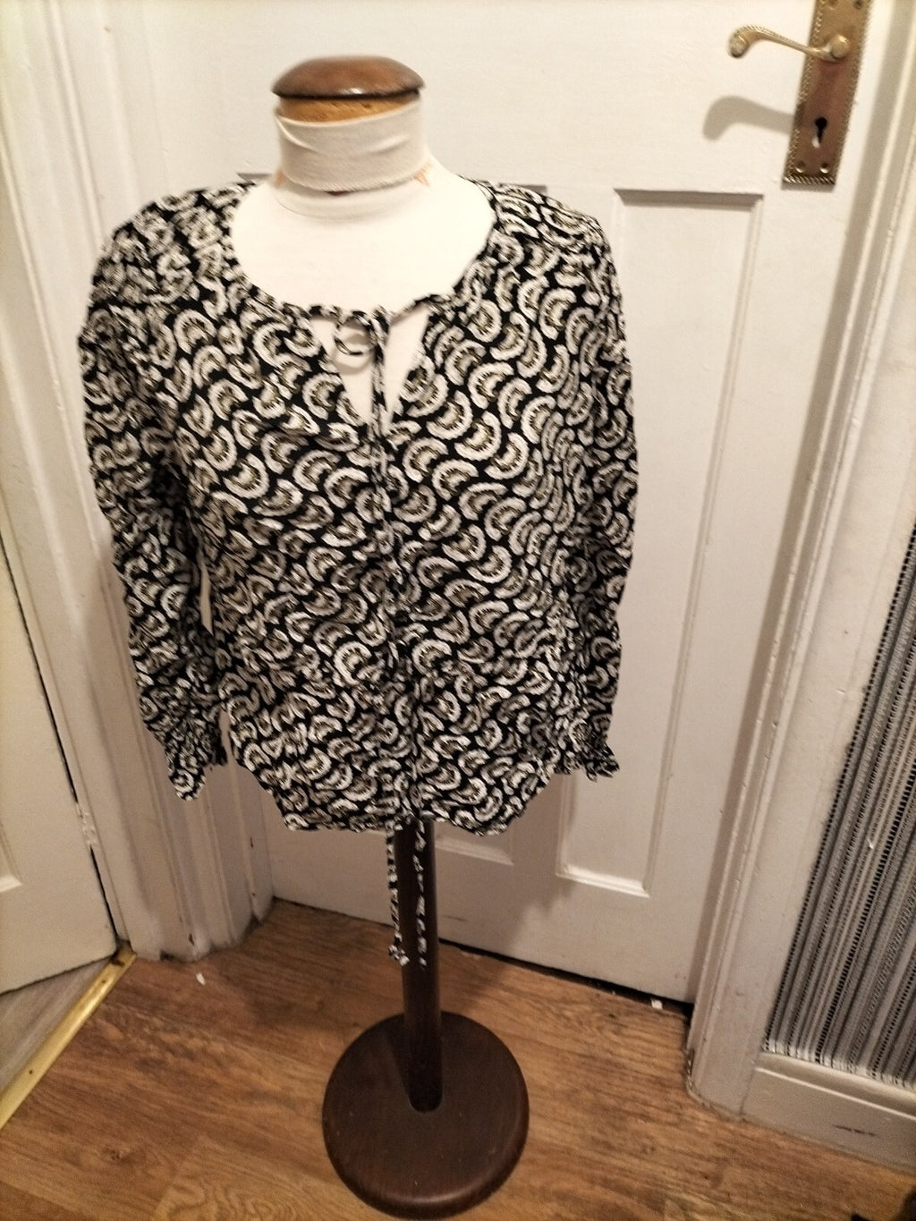 Ladies Per Una 10 Multi Coloured Long Sleeved Blouse
