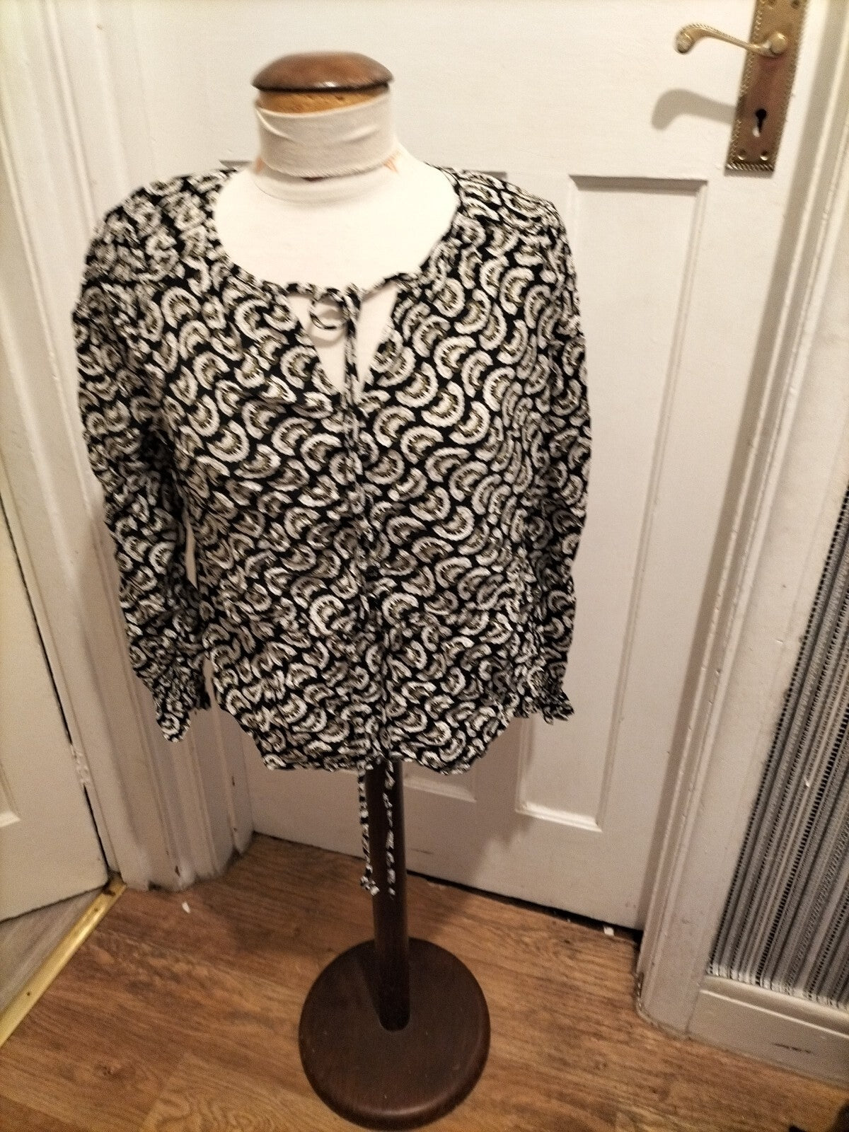 Ladies Per Una 10 Multi Coloured Long Sleeved Blouse