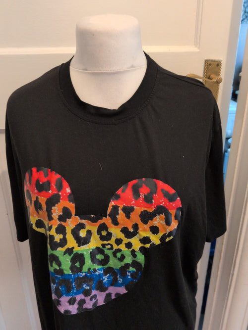 5xl Ladies Mickey Print Short Sleeve T-shirt