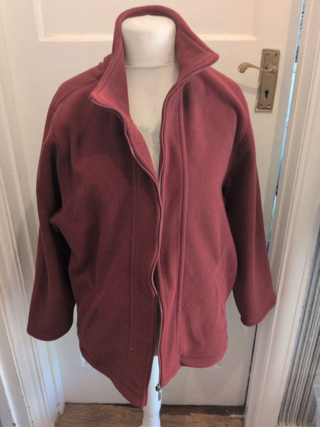 Ladies Cotswold Collection Size XL Burgundy Collared Full Zip Jumper