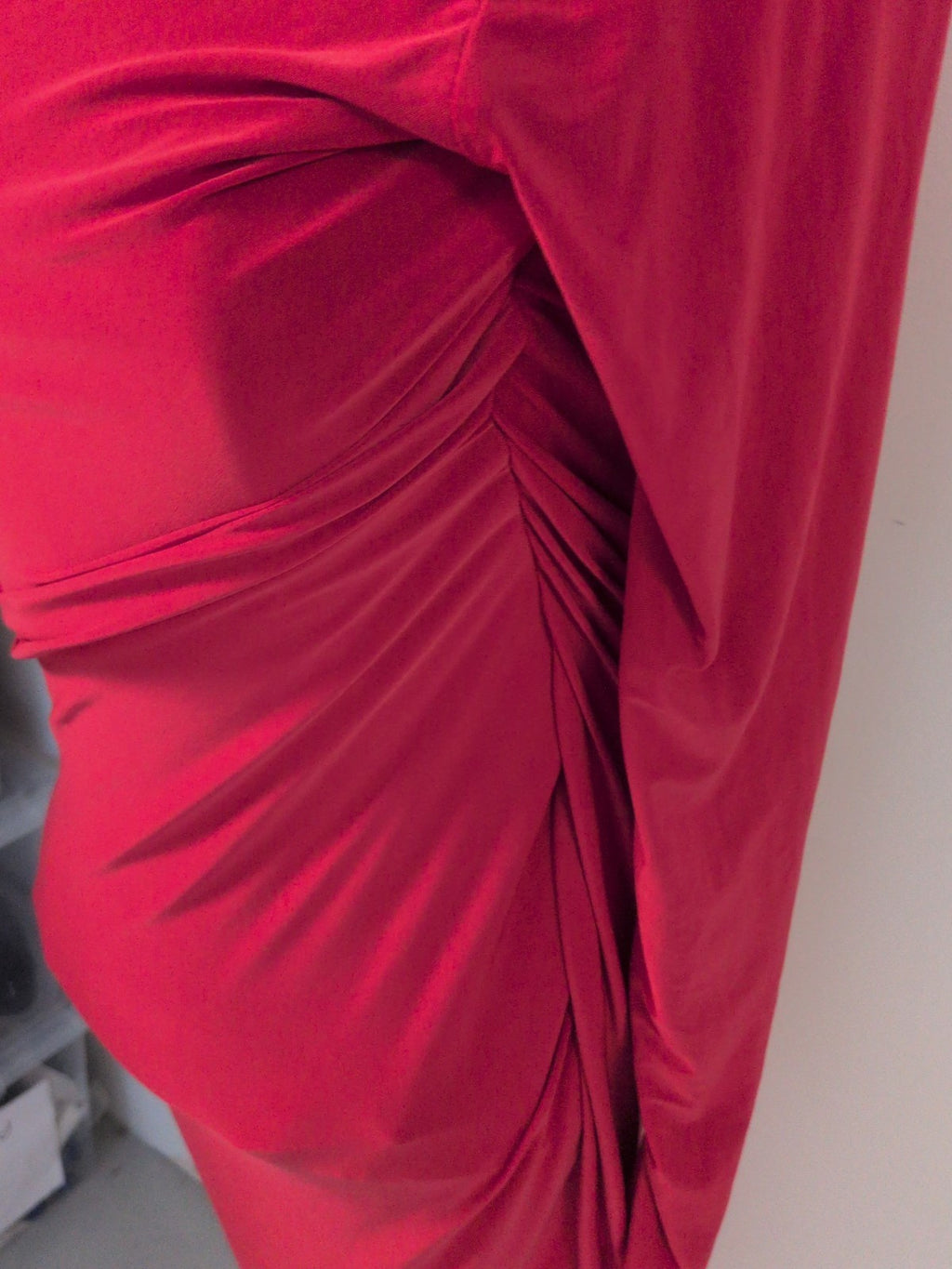 Brand New Prettylittlething 14 Red Long Pencil Dress Long Sleeve