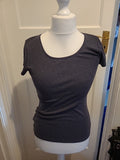 Ladies Papaya Size 10 Grey Short Sleeve T-shirt Signs Of Wear