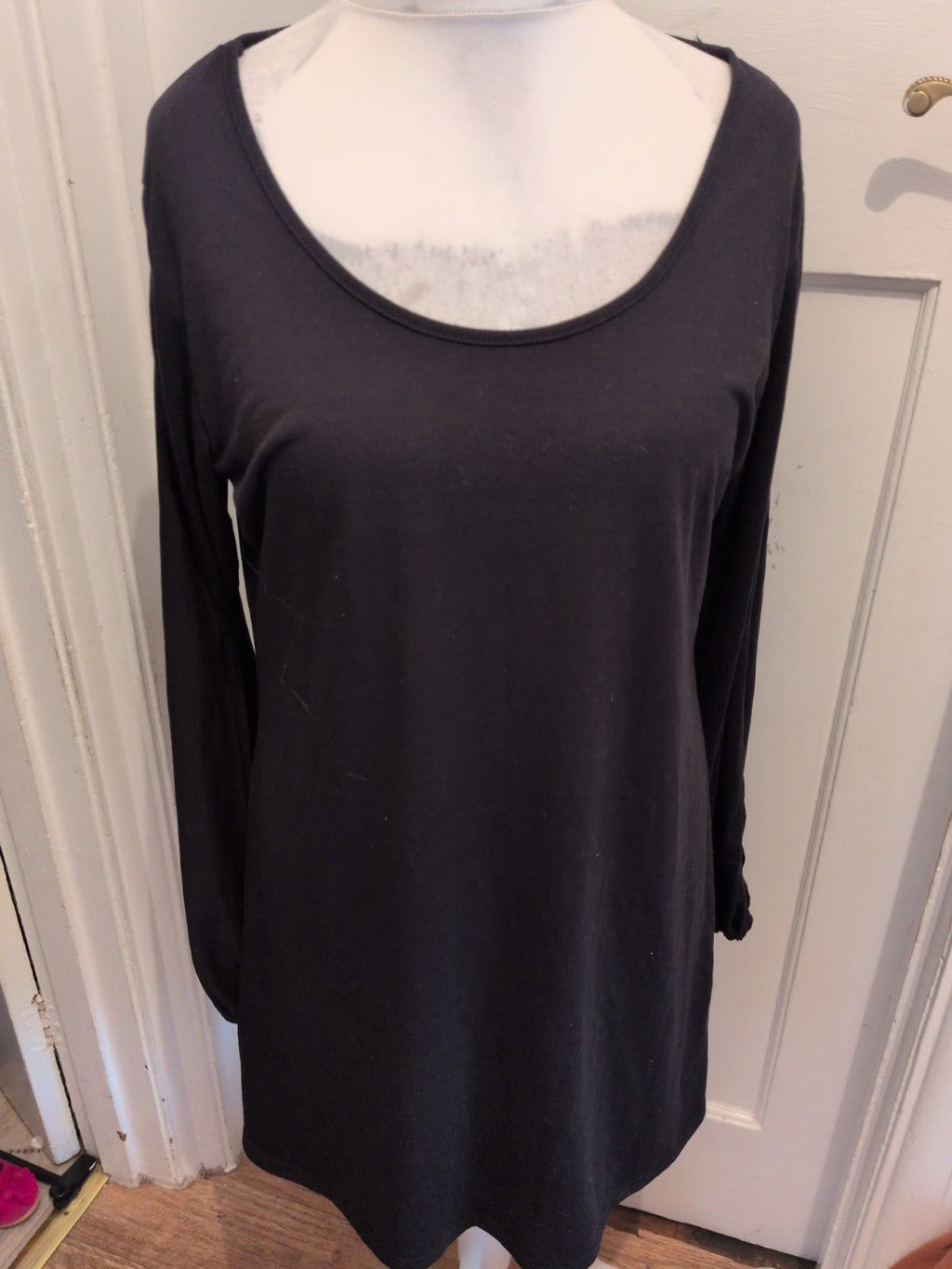 Misslook 3XL Black Long Sleeve Knee-midi Dress