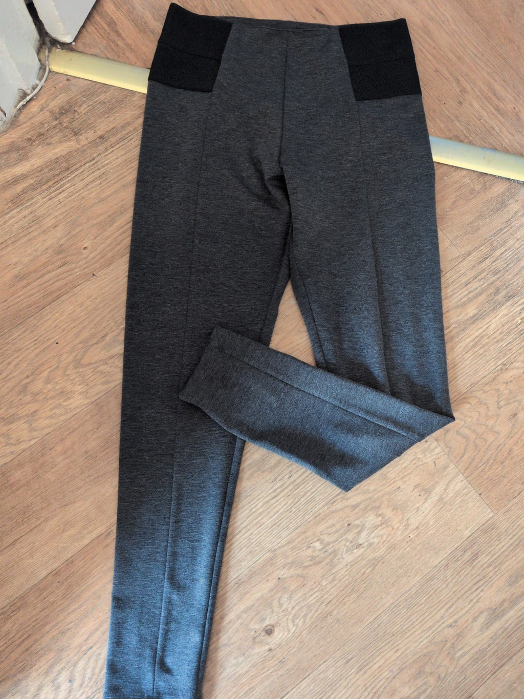 George 12 Grey With Black Waistband Leggings