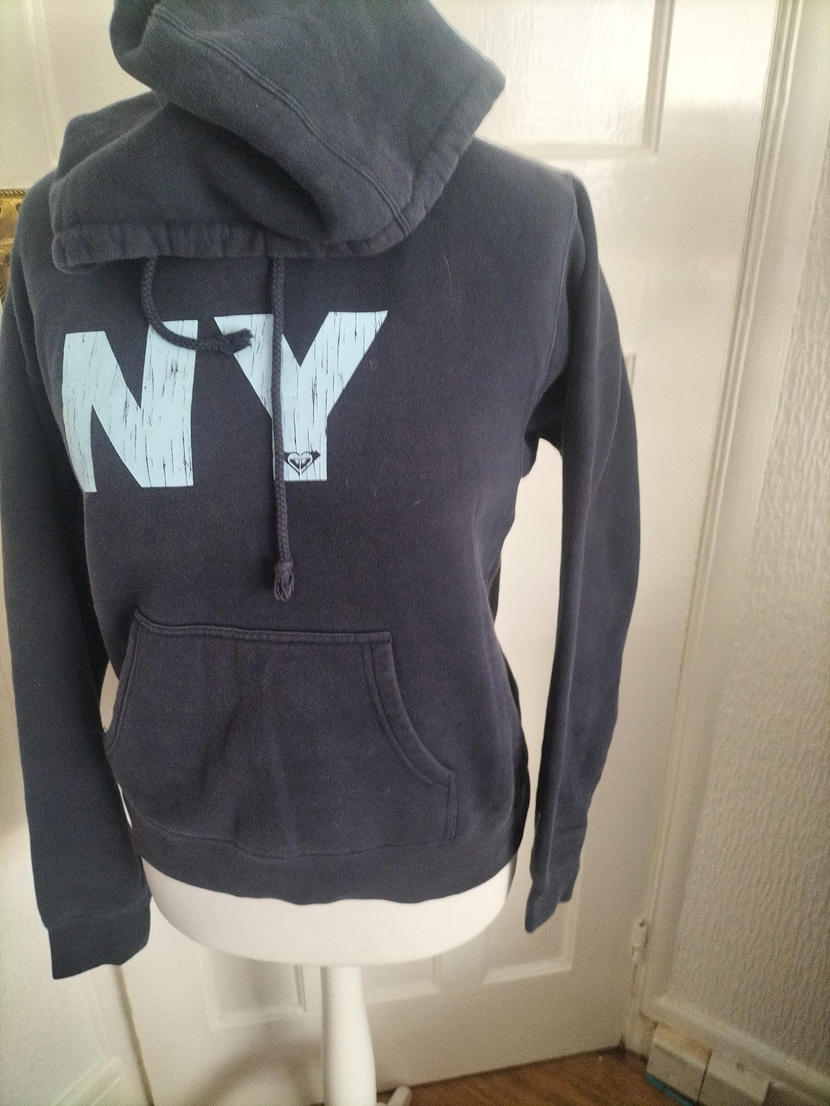 Ladies Roxy Size Large Navy Print Pullover Hoodie