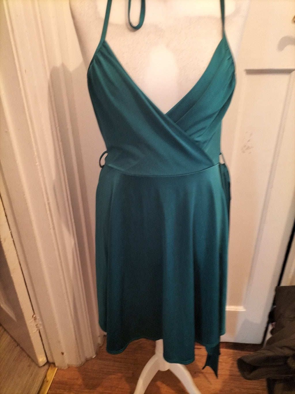 Ladies Topshop Size 12 Petite Teal Sleeveless Dress