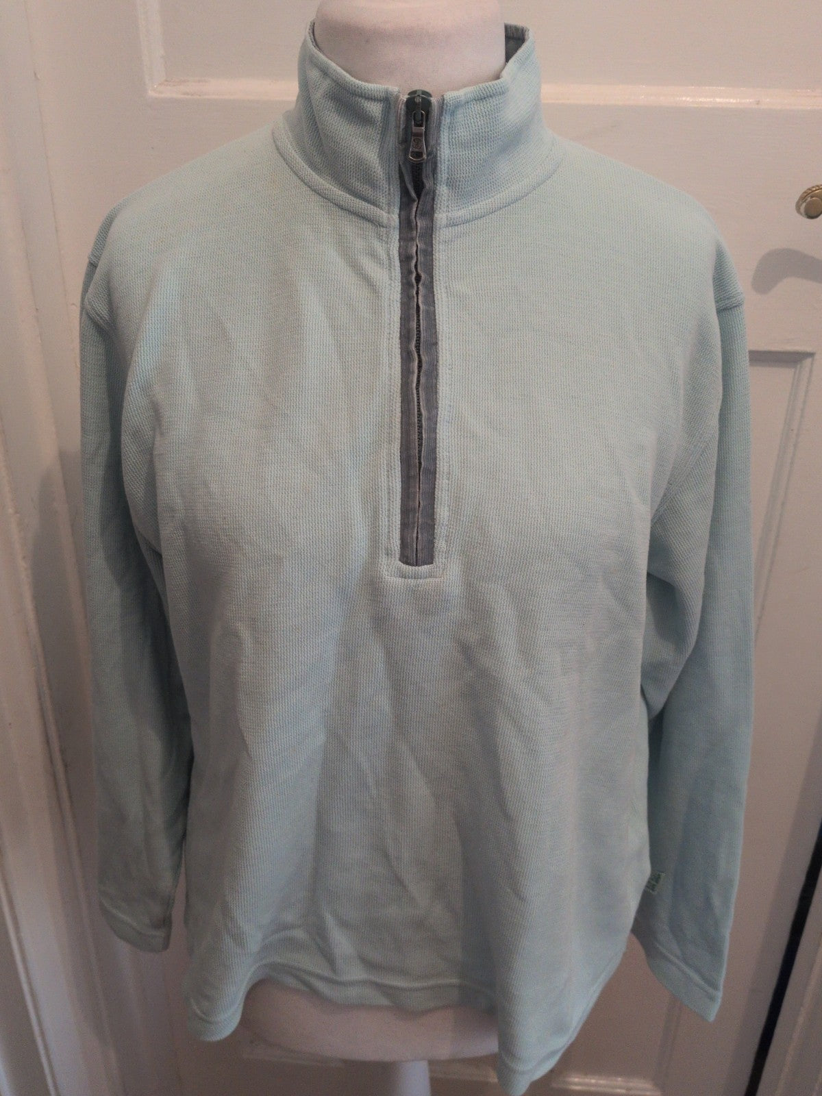Fat Face 16 Turquoise Semi Zip Jumper Couple Small Marks On Front