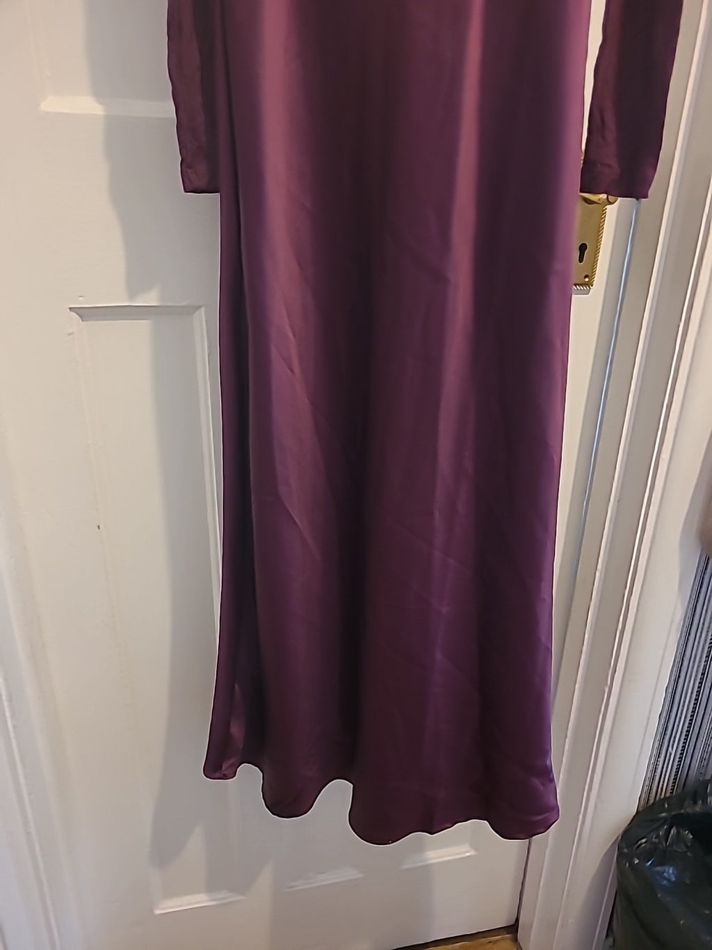 Brand New Ladies George Size 8 Purple Long Sleeved Long Length Dress