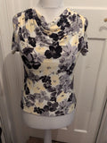 CC Petite Small Lemon Black And Grey Sleeveless Blouse