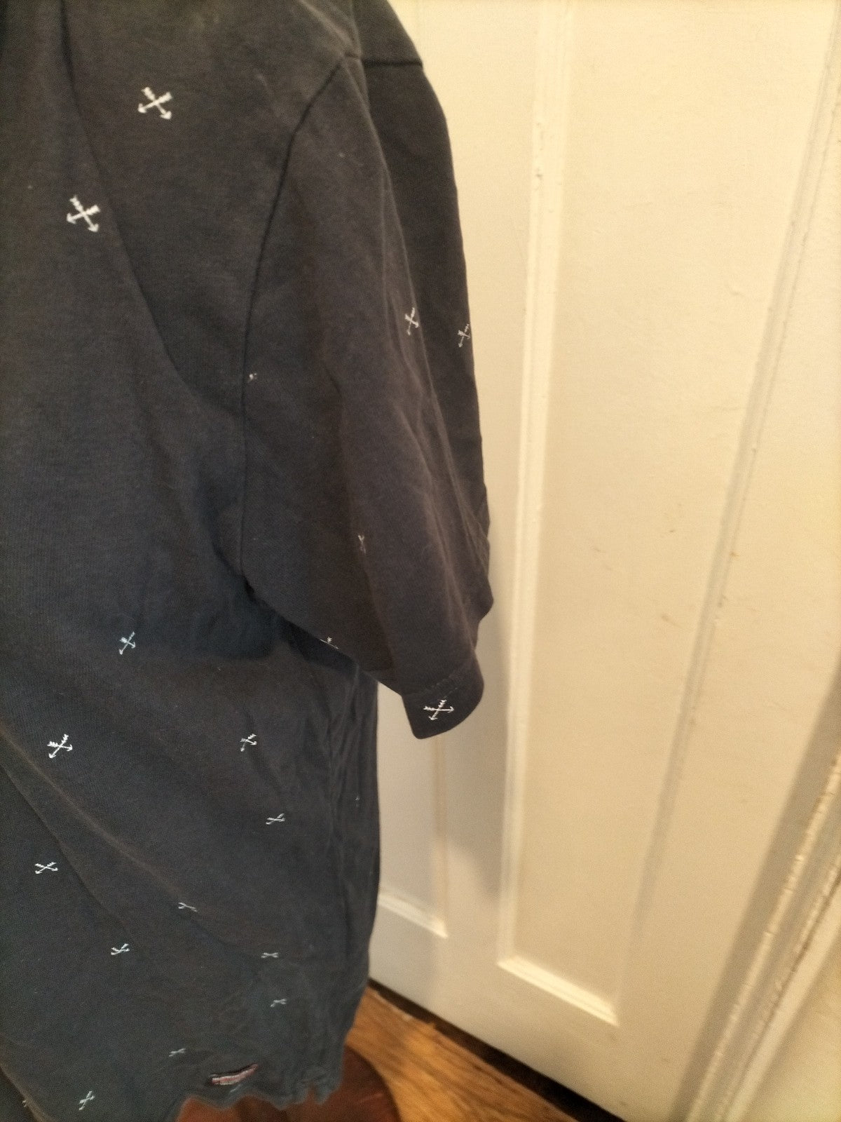 Mens Superdry Size XL Navy With White Short Sleeved Polo