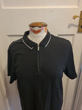 Mwns Burton Size Medium Black Short Sleeved Polo