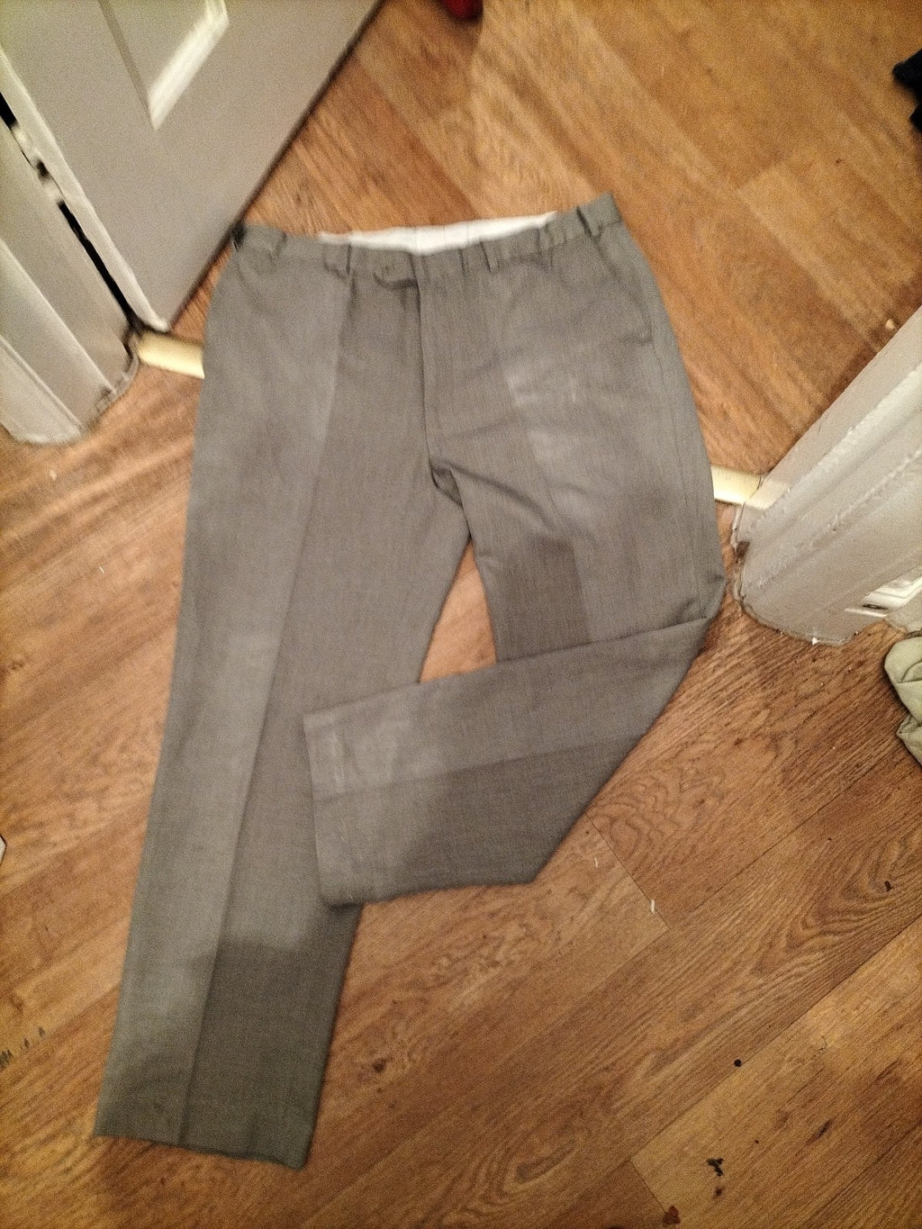 Mens Size 40" Grey Smart Trousers