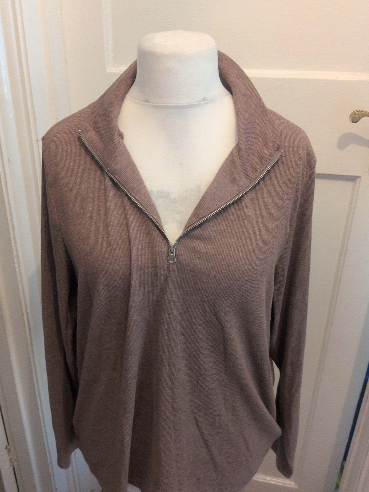 Marks And Spencer 24 Long Sleeve Polo Brown