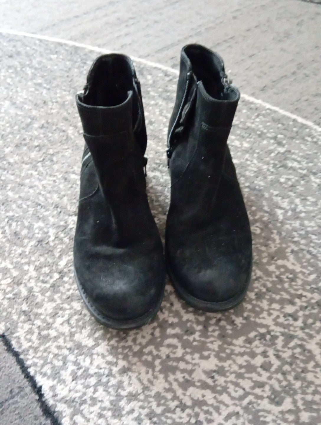 Ladies Black Ankle Boots With Zip Size 5 George Free Delivery