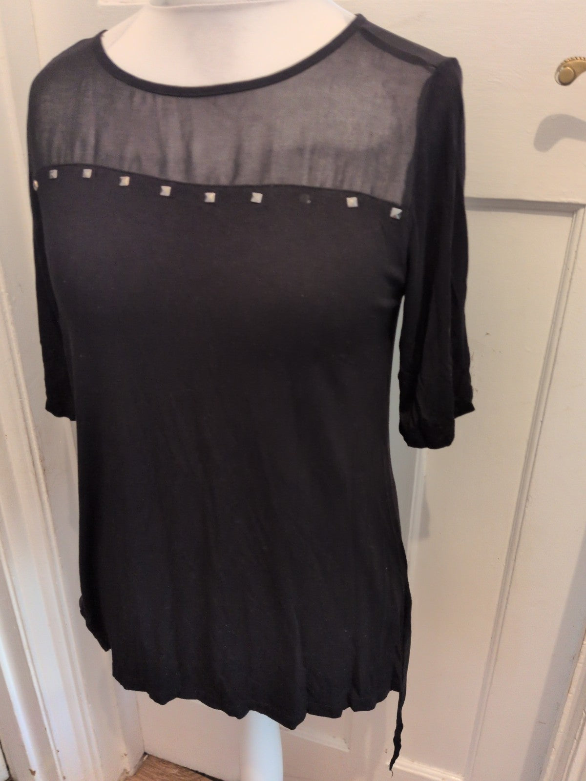 Design History 18 Black Half Sleeve Blouse