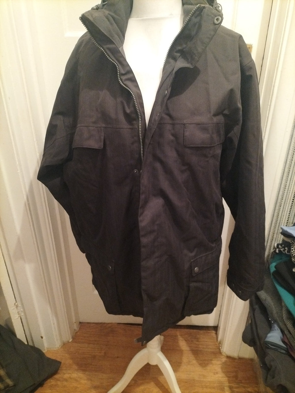 Mens Sprayway Size 2XL Black Fleece Lined Coat