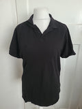 Mens Primark Size L Black Short Sleeved Plain Polo