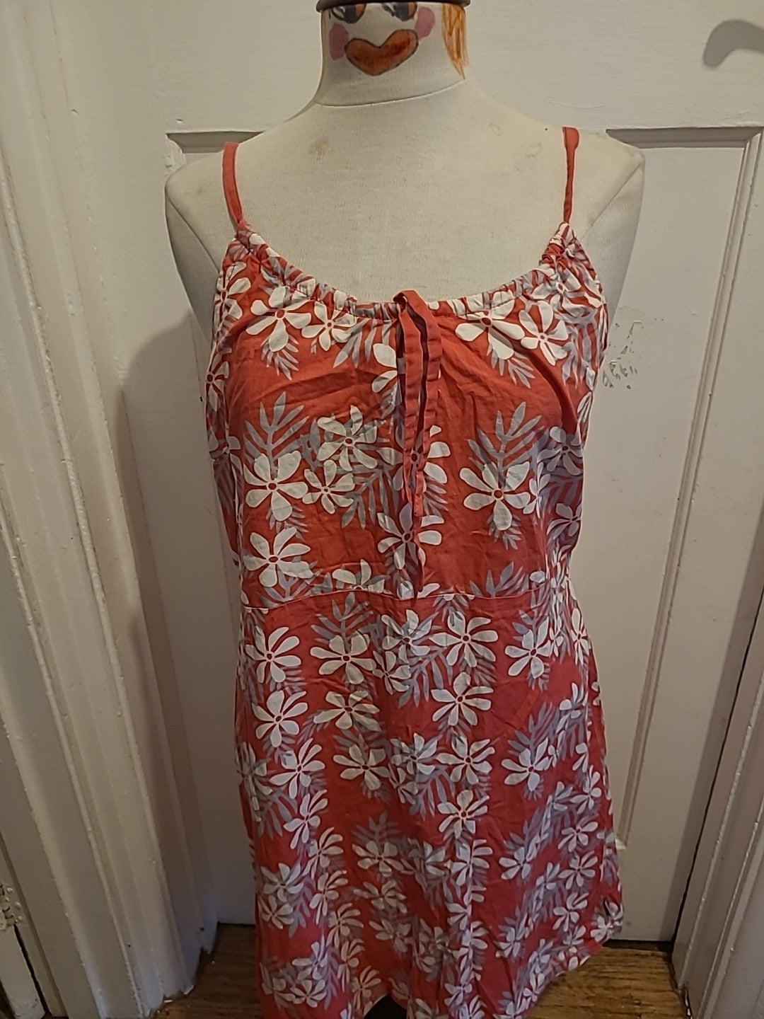 Ladies Trespass Size Large Pink/White/Grey Sleeveless Strappy Dress