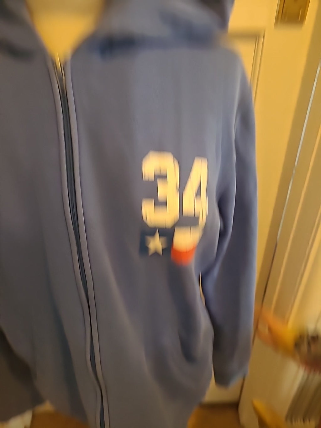 Mens Ks34 Size Large Blue Zip Through Jacket