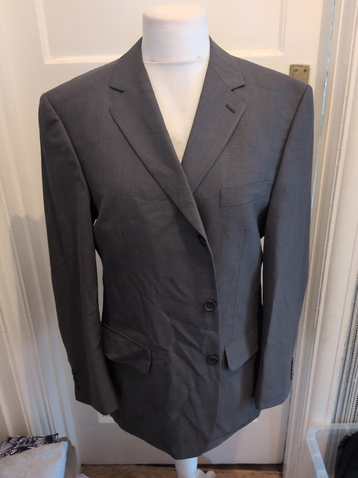 Mens Jack Reed Size 42 Short Grey Tuxedo Jacket