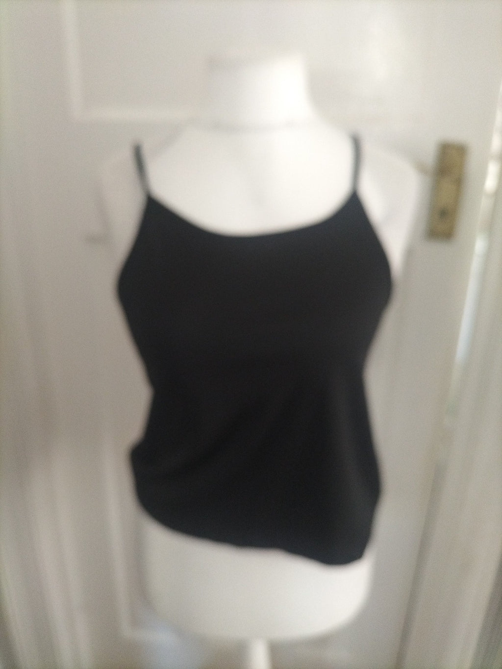 Ladies Lipsy Size 10 Black Sleeveless Cami