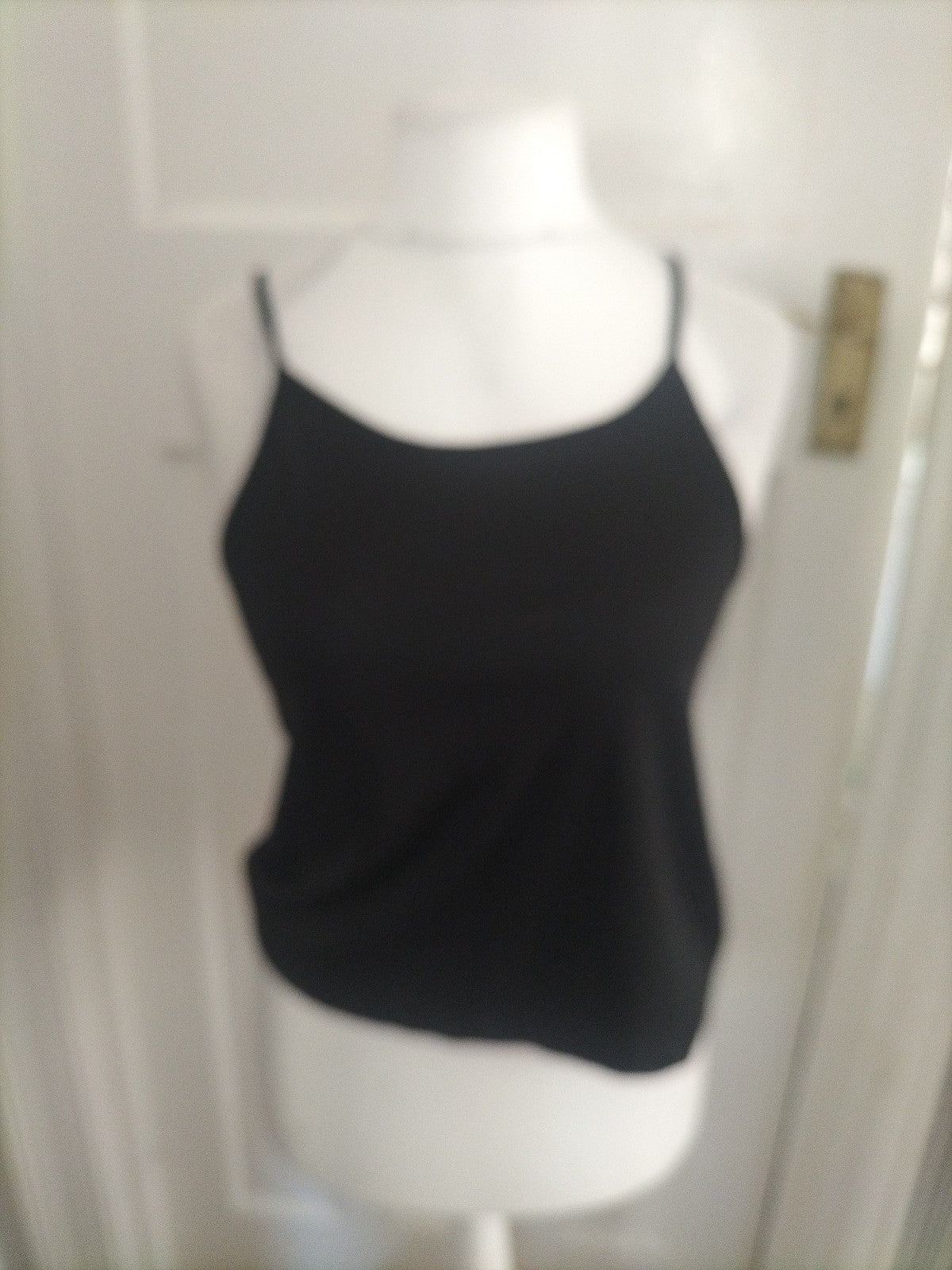 Ladies Lipsy Size 10 Black Sleeveless Cami