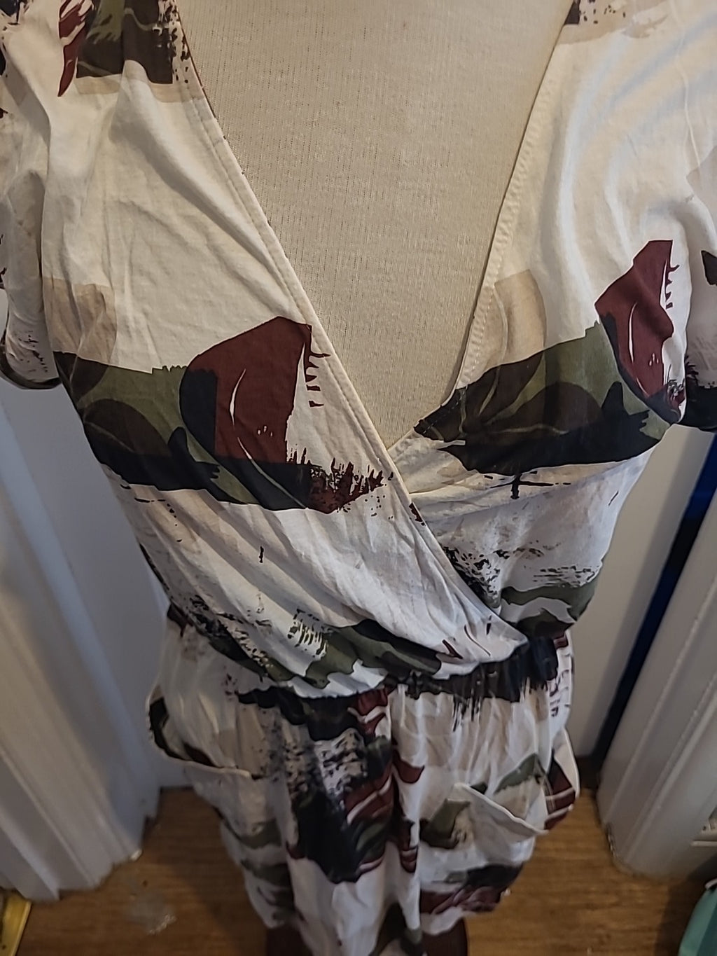 Ladies Next Size 12 Multi Coloured Short Sleeved Dress