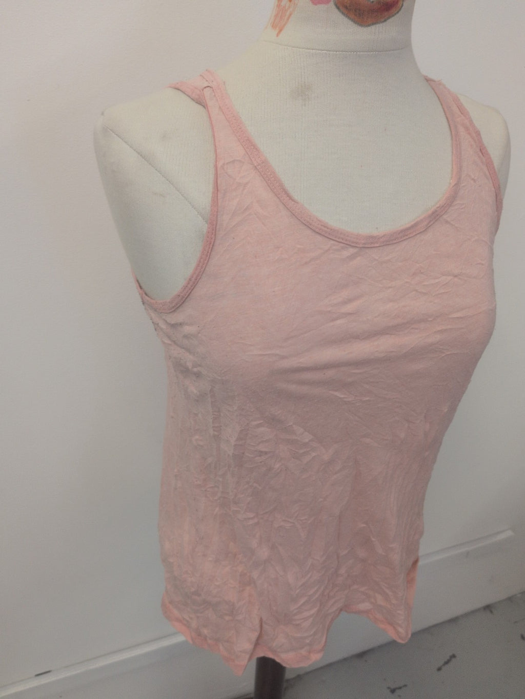 Ladies Primark Size Small Pink Slouchy Vest T-shirt Sleeveless