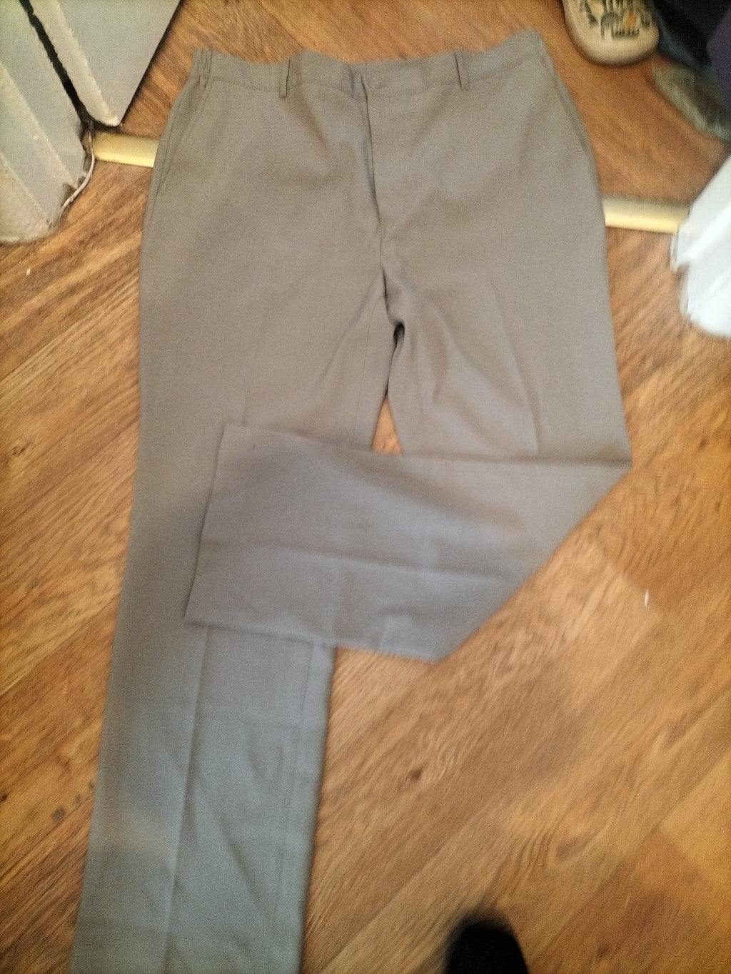 Mens Cotton Traders 38" Stone Flax Colour Stretch Smart Trousers